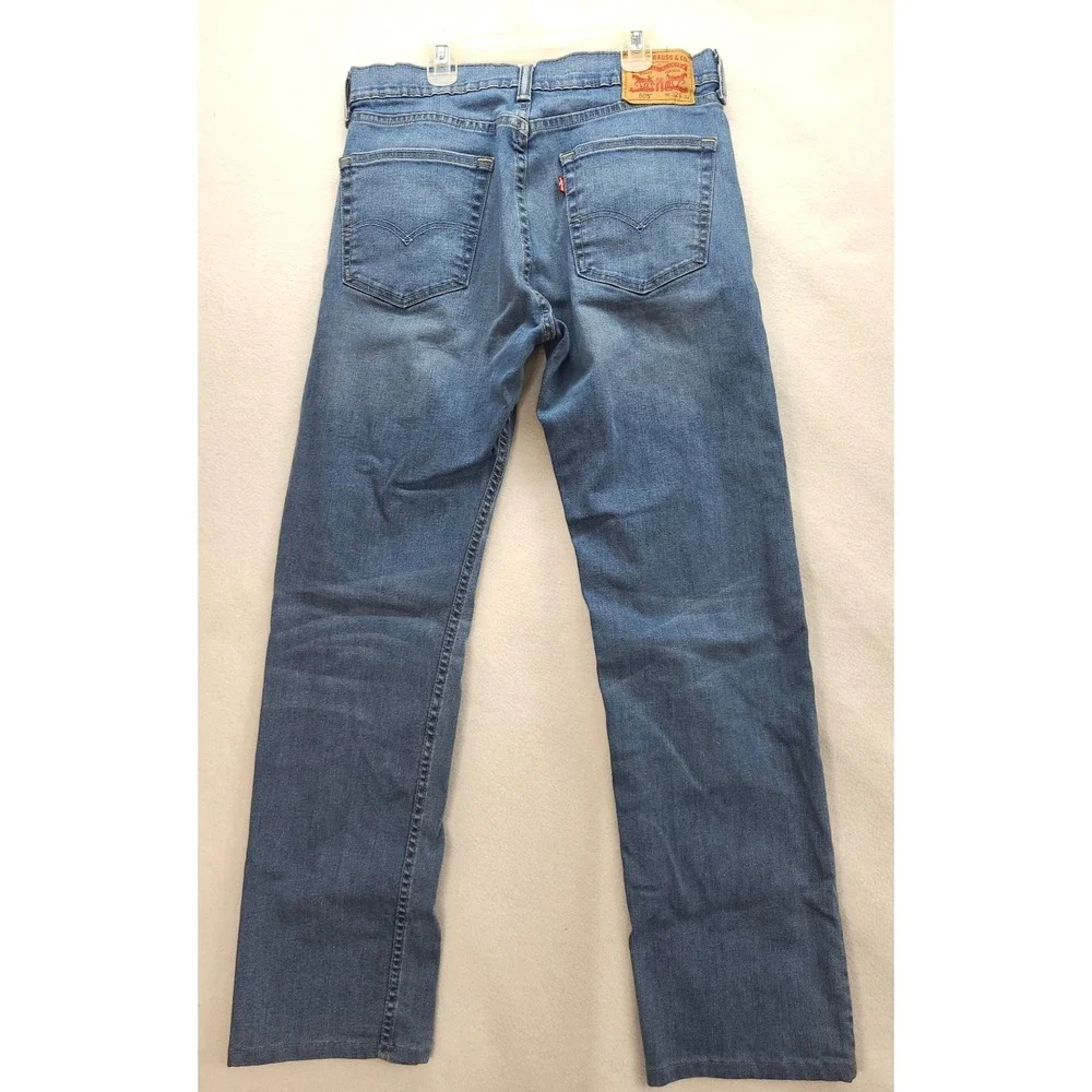 Levis‎ 505 Jeans Mid Rise Med Wash 32x32 Straight Leg Hemmed to 30